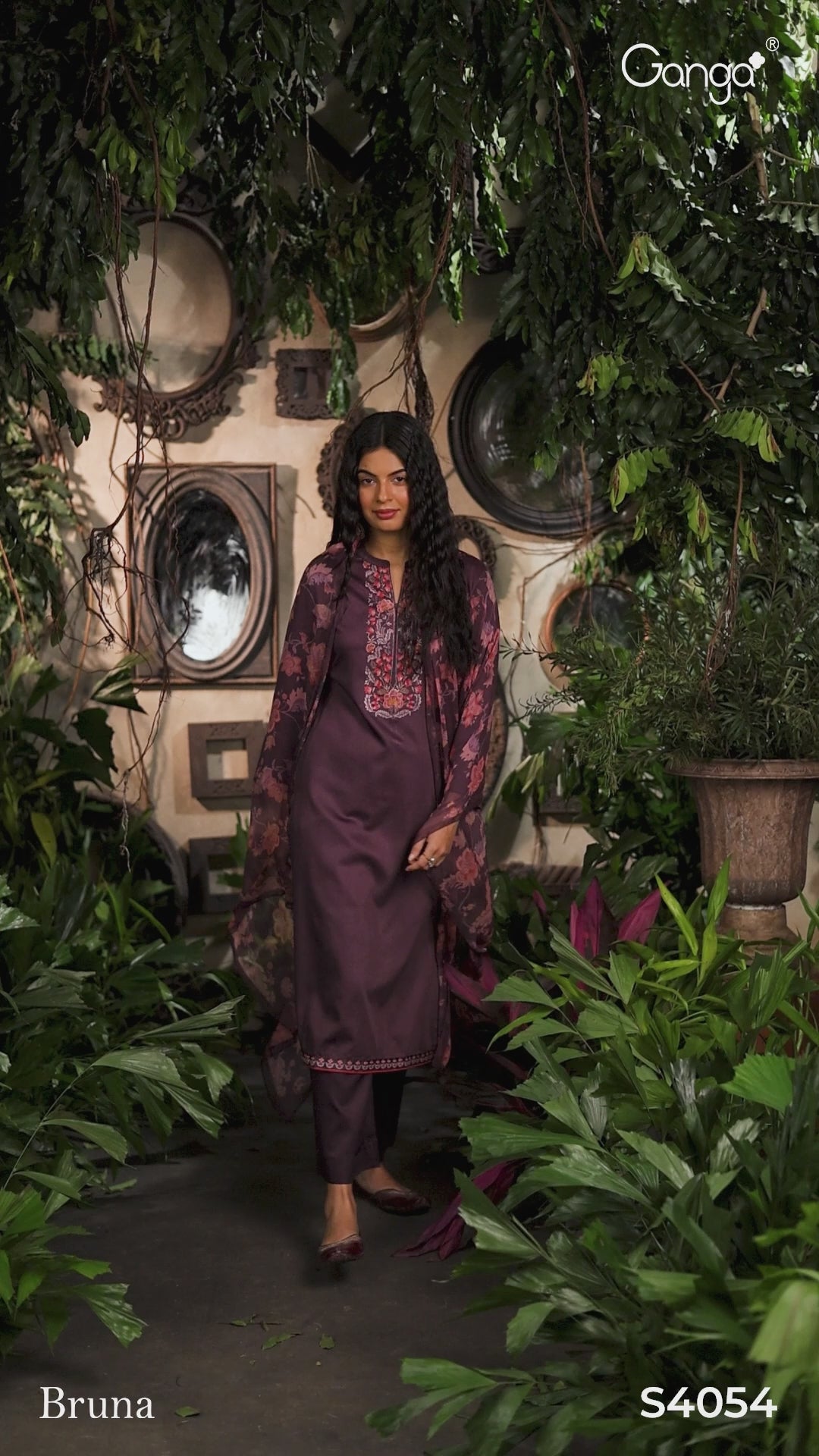 BUY GANGA SUITS SINGLE PIECE GANGA BRUNA S4054 LATEST VIDEO