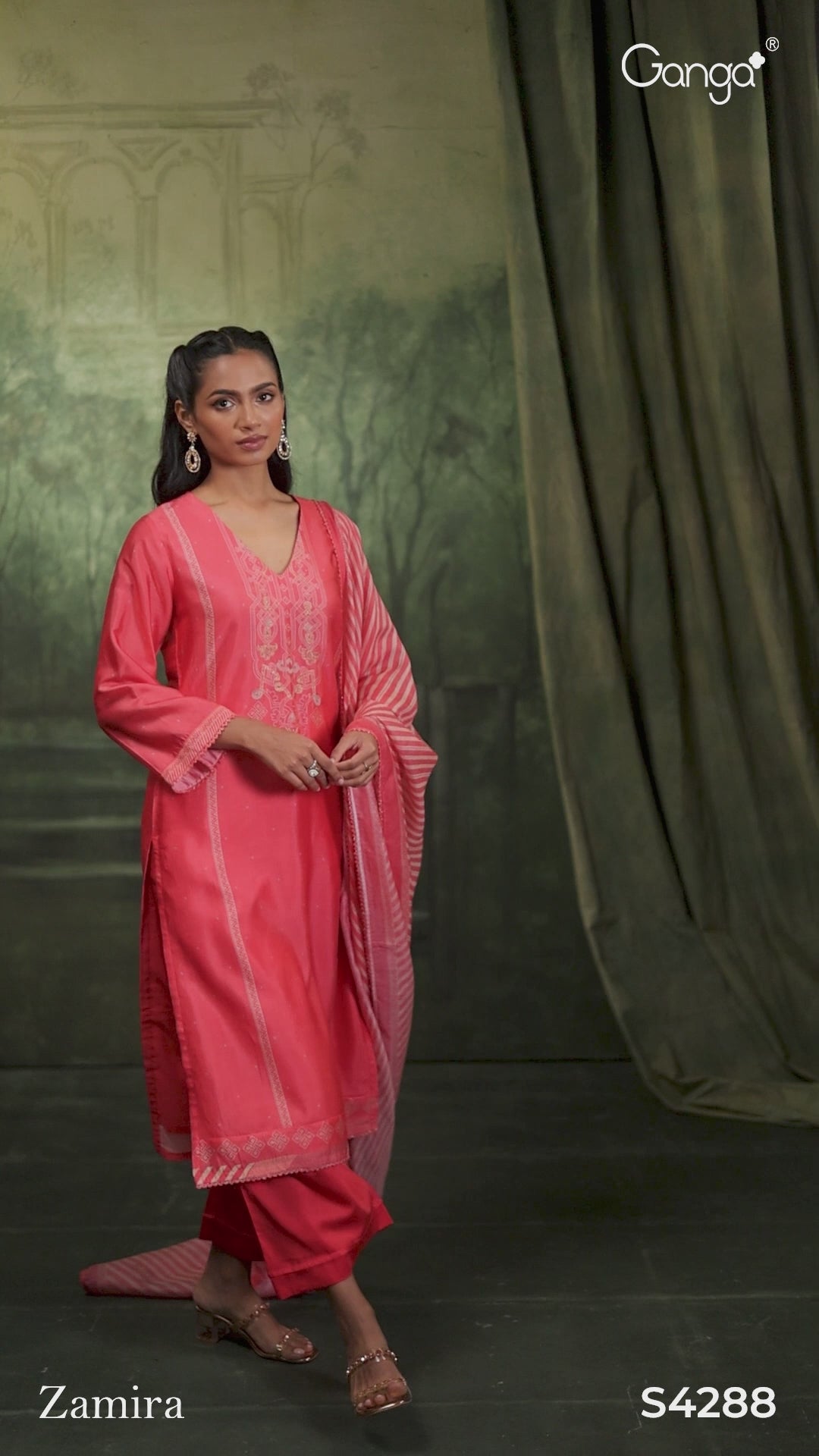 BUY GANGA SUITS WITH PRICE GANGA ZAMIRA S4288 LATEST DESIGN VIDEO