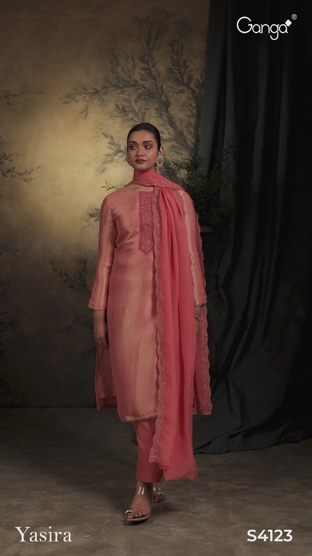 BUY GANGA SUITS ONLINE SALE GANGA YASIRA S4123 PREMIUM VIDEO