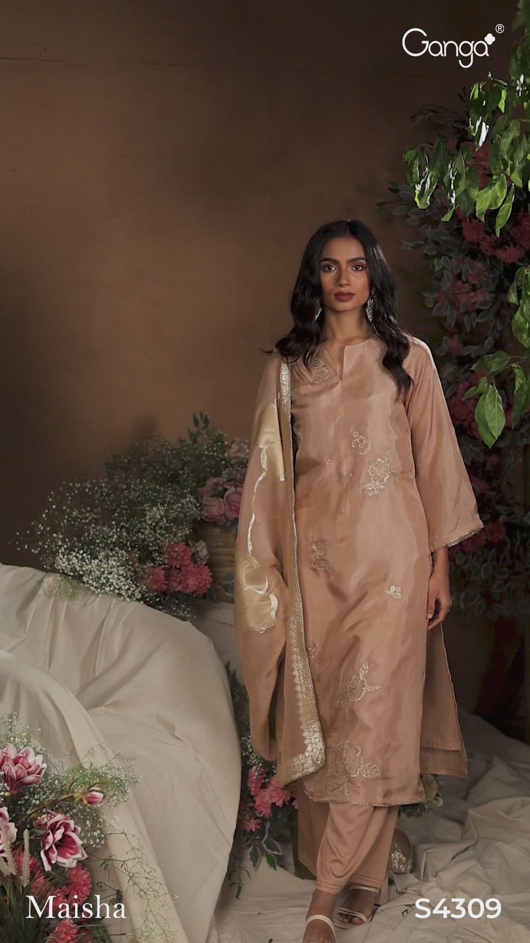 BUY GANGA SUITS ONLINE SALE GANGA MAISHA S4309 VIDEO
