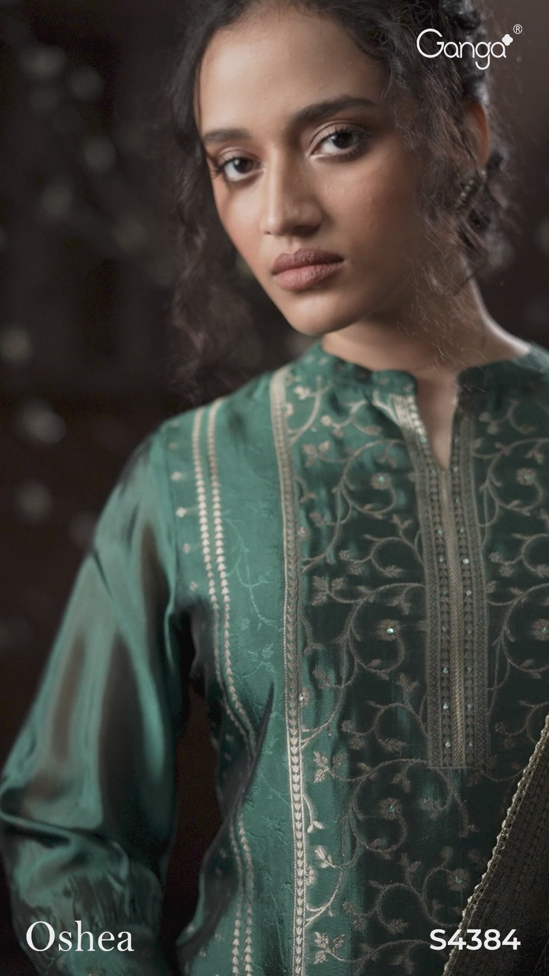 BUY GANGA SUITS GANGA OSHEA S4384 NEW CATALOGUE VIDEO