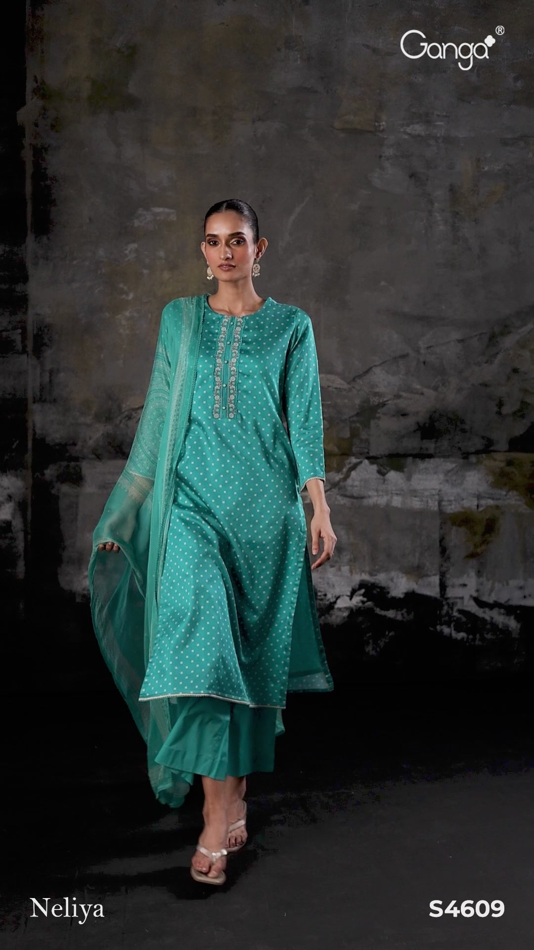 BUY GANGA SUITS GANGA NELIYA S4609 NEW CATALOGUE VIDEO