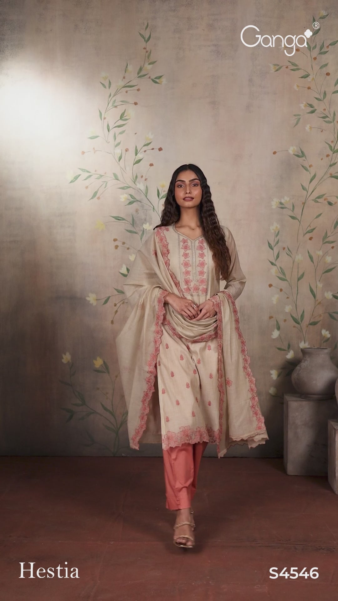 BUY GANGA SUITS ONLINE SALE GANGA HESTIA S4546 LATEST DESIGN VIDEO