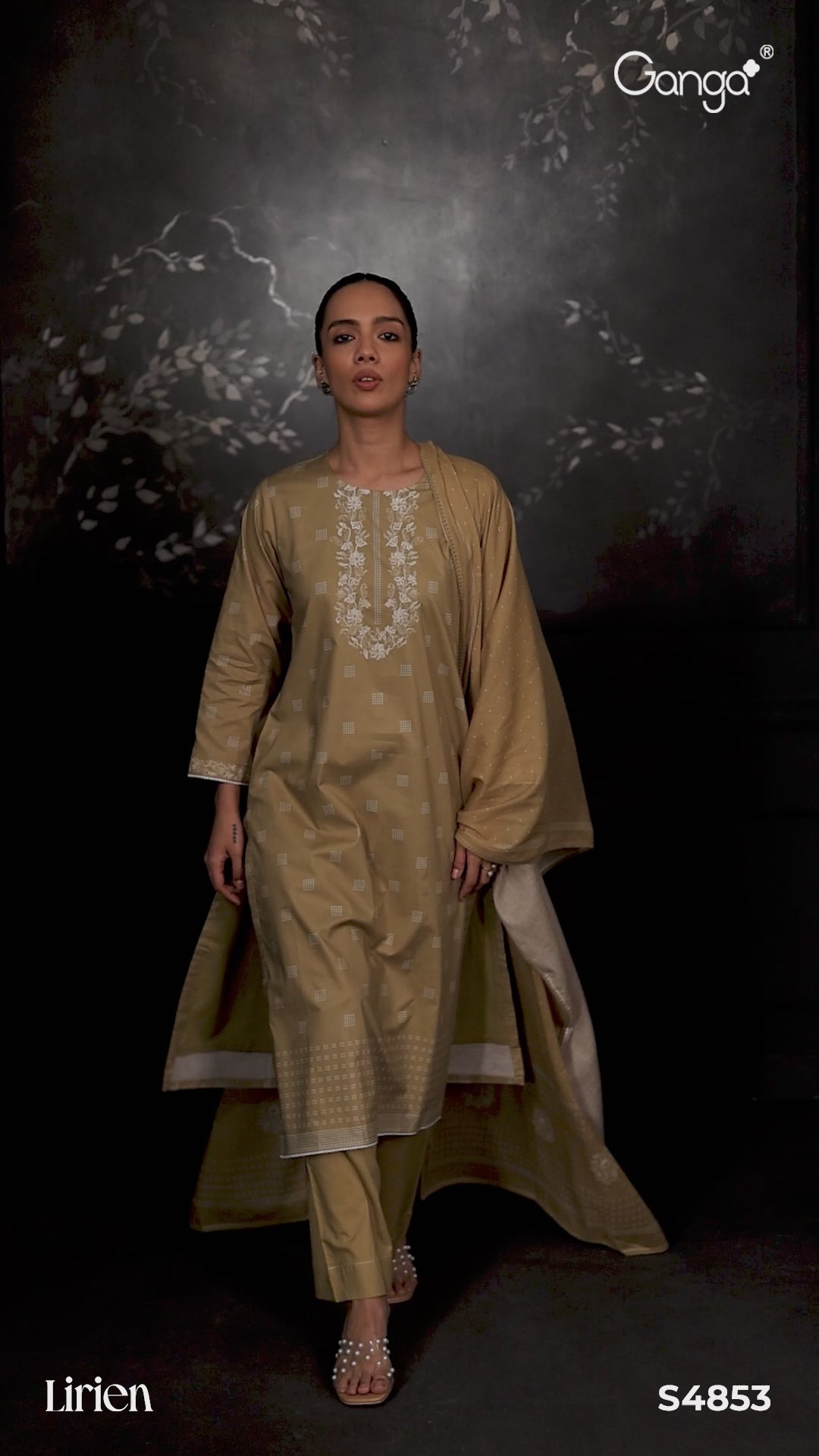 BUY GANGA SUITS GANGA LIRIEN S4853 NEW CATALOGUE VIDEO