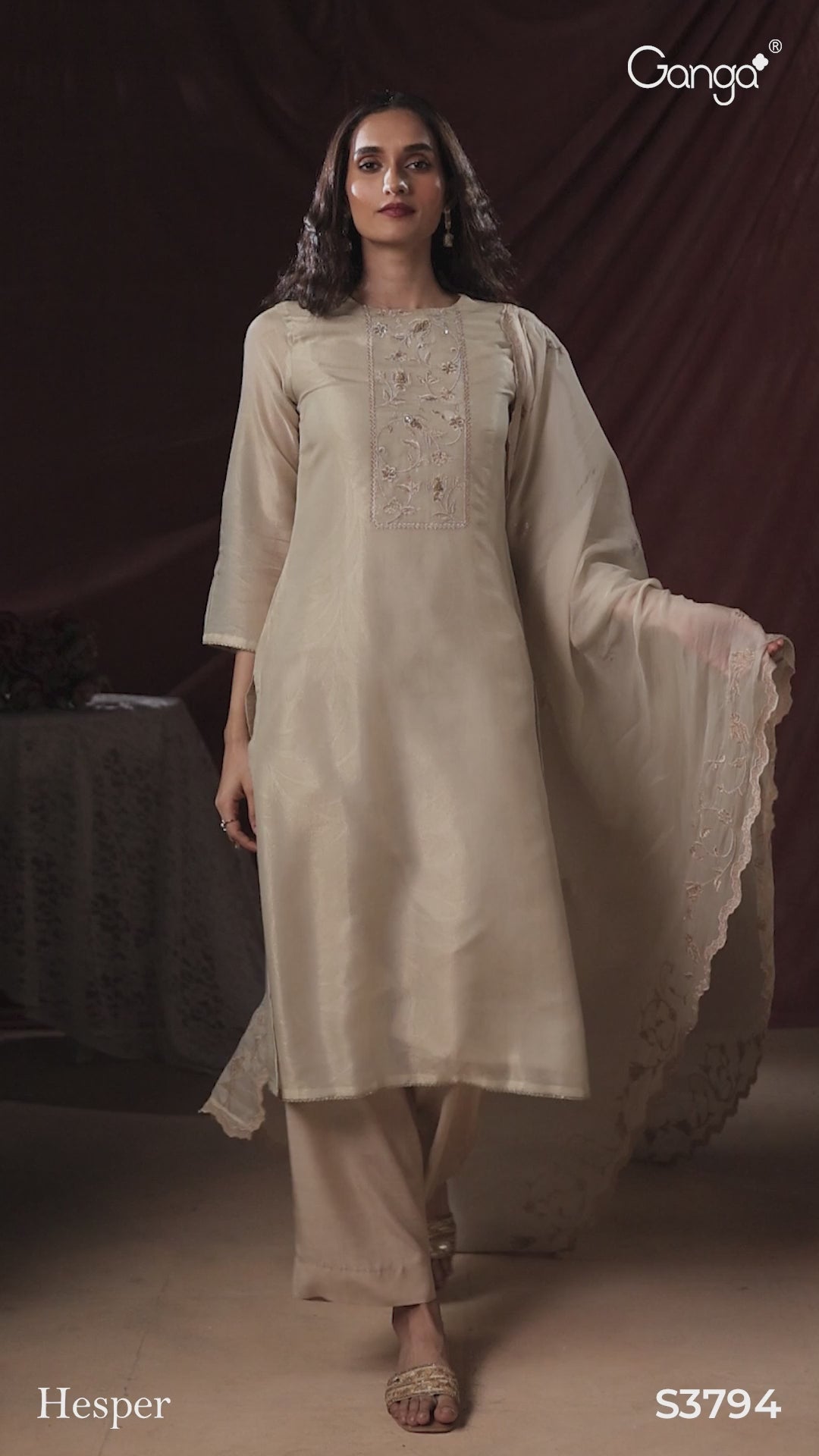 BUY GANGA SUITS ONLINE WHOLESALE GANGA HESPER S3794 PREMIUM SUIT VIDEO