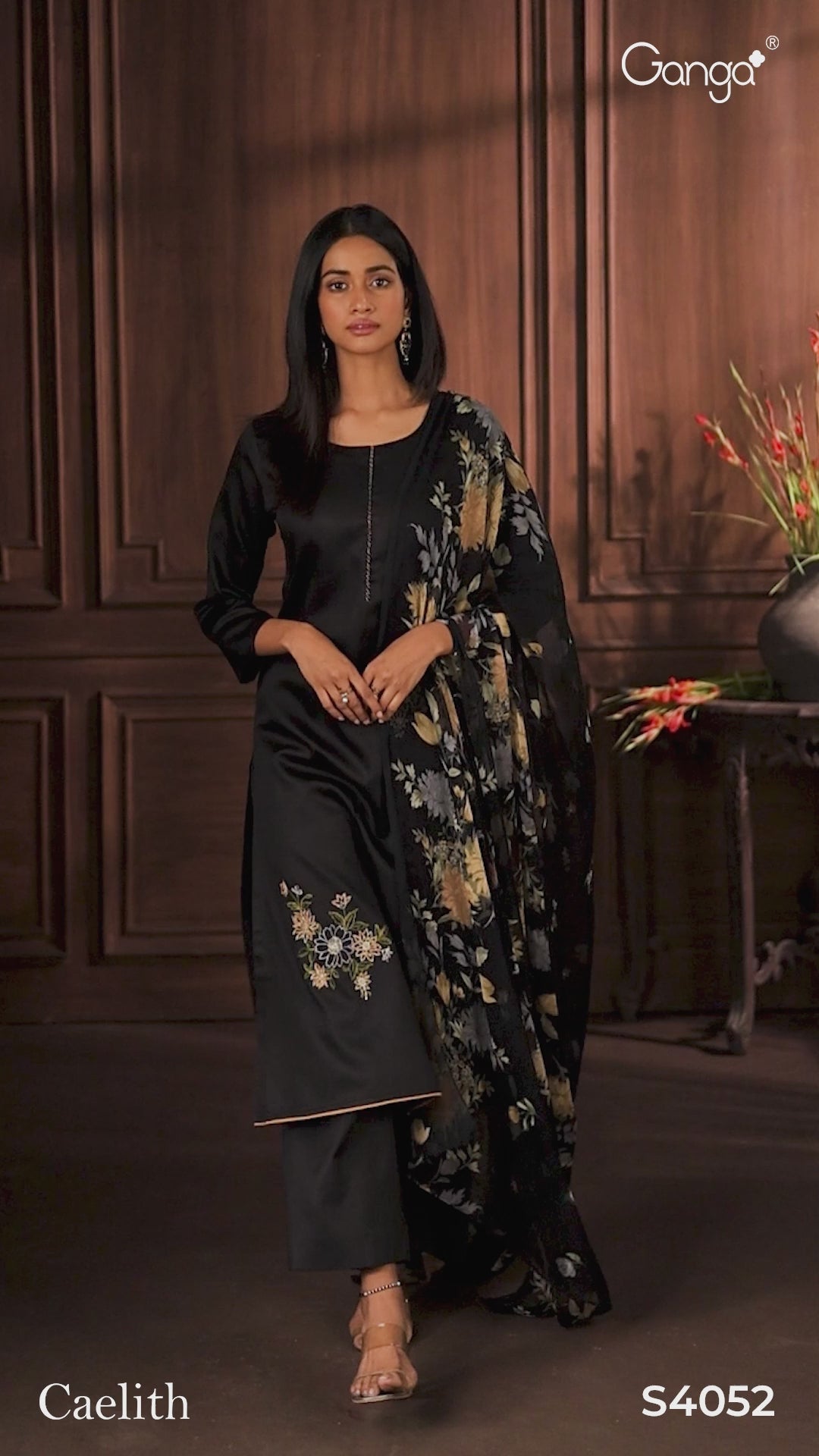 BUY GANGA SUITS ONLINE GANGA CAELITH S4052 NEW CATALOGUE VIDEO