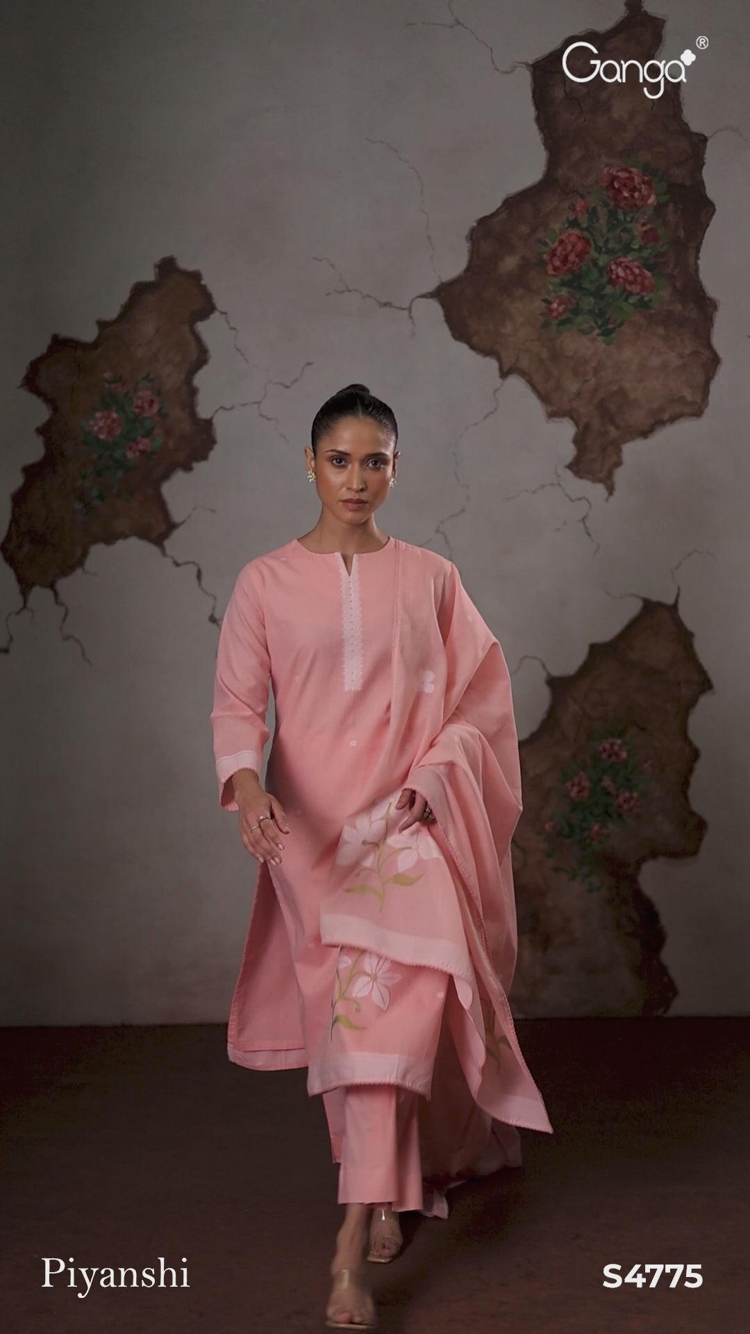 BUY GANGA SUITS ONLINE GANGA PIYANSHI S4775 CLOSEUP VIDEO
