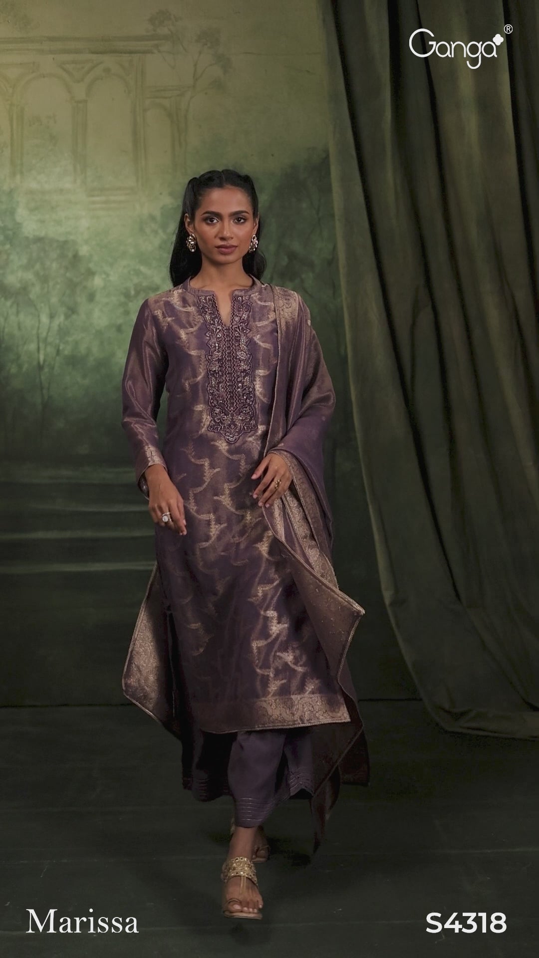 BUY GANGA SUITS ONLINE SINGLE PIECE GANGA MARISSA S4318 VIDEO