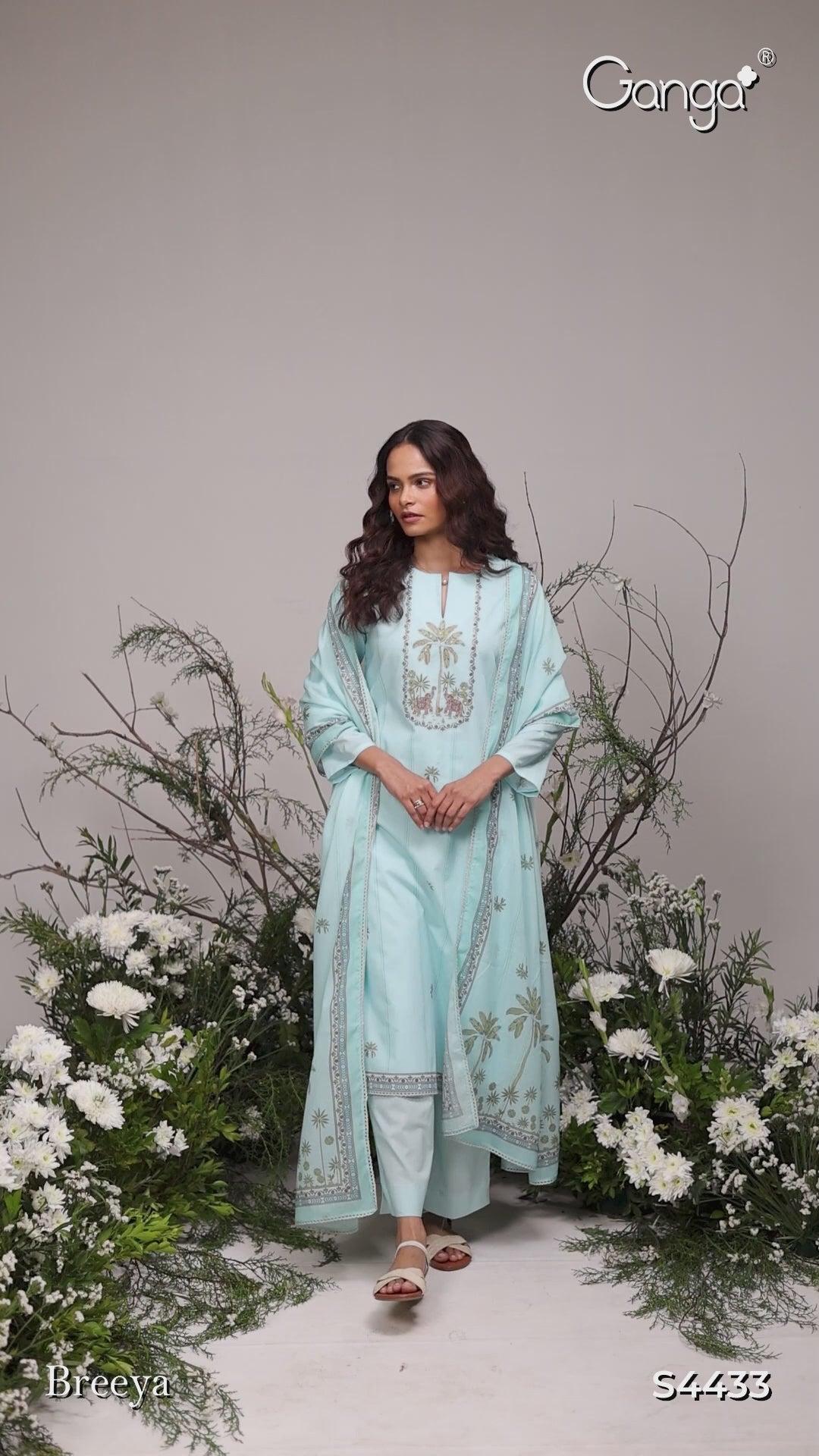 BUY GANGA SUITS ONLINE SALE GANGA BREEYA S4433 NEW CATALOGUE VIDEO