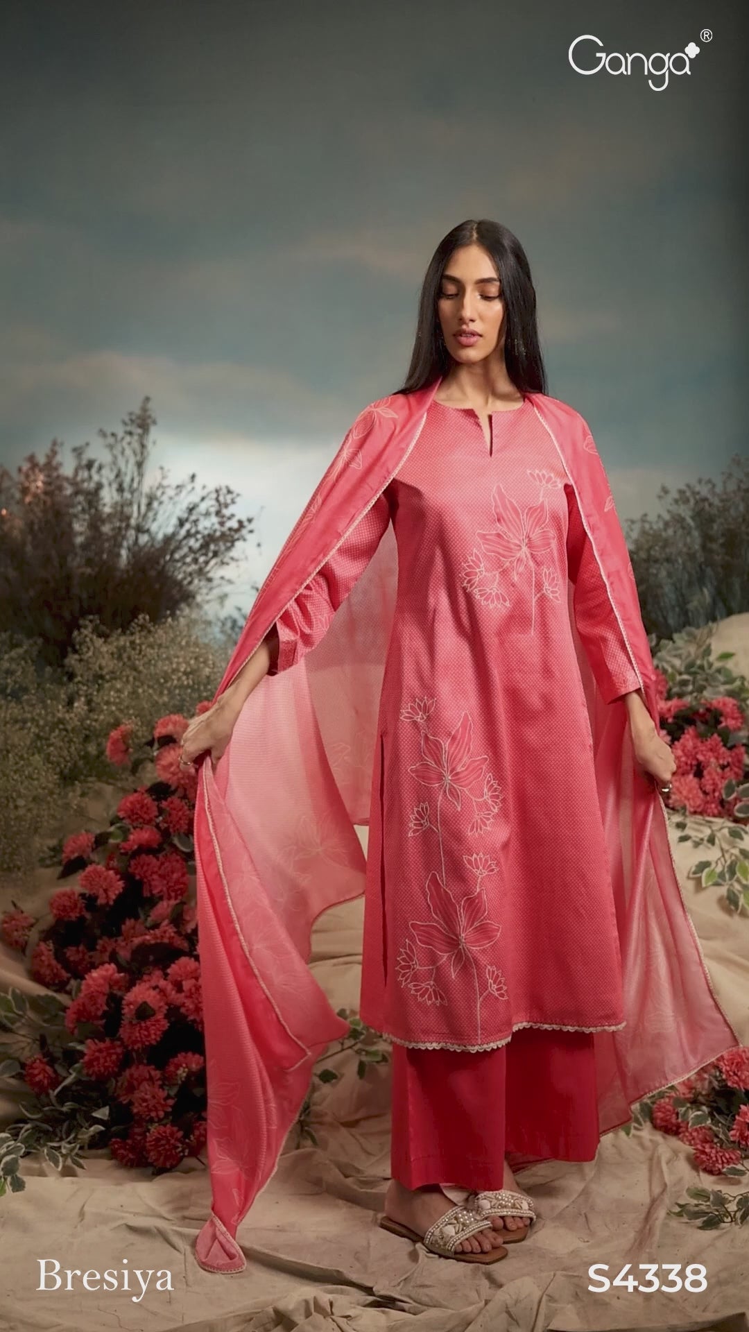 BUY GANGA SUITS ONLINE GANGA BRESIYA S4338 LATEST DESIGN VIDEO