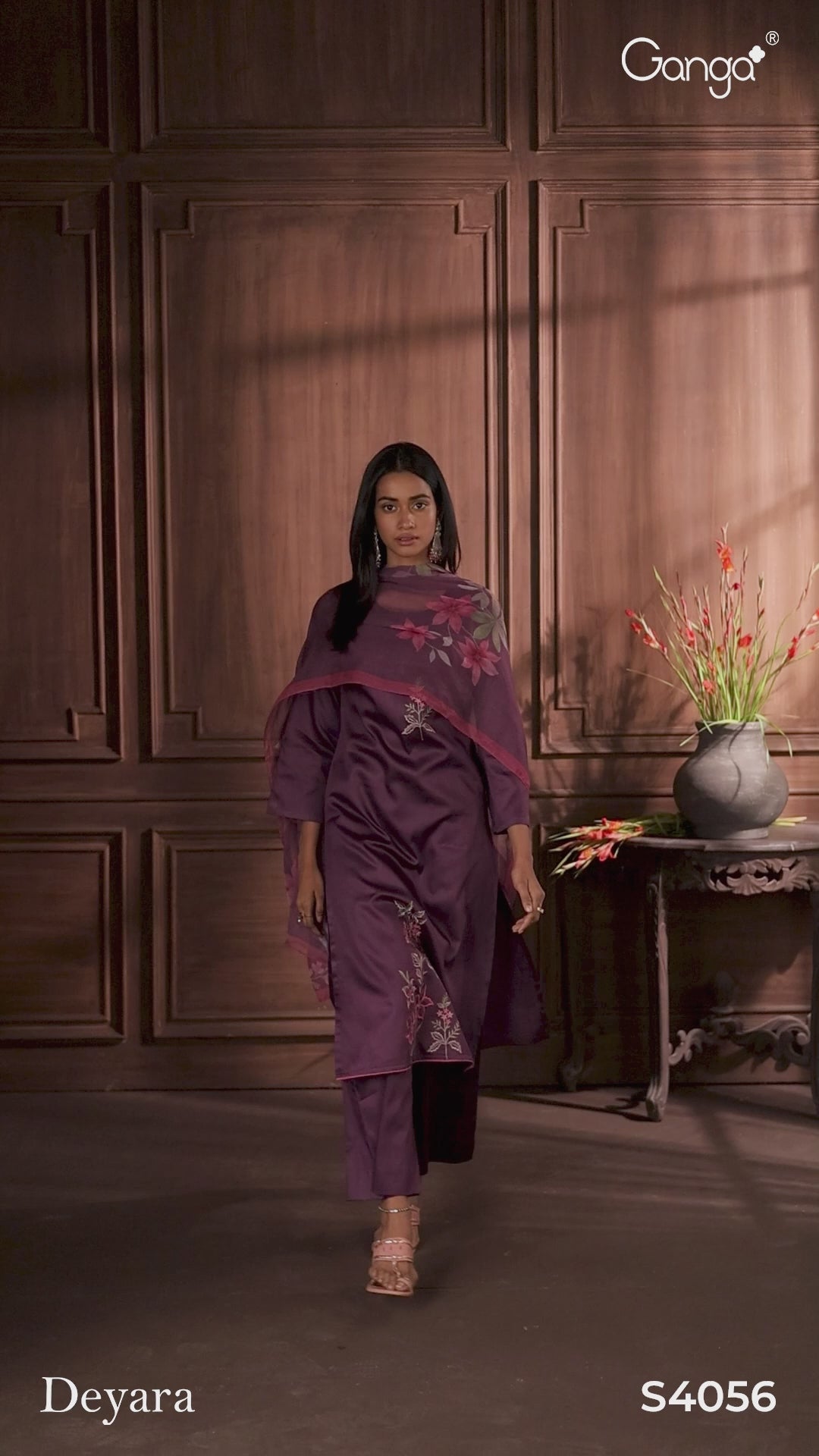 BUY GANGA SUITS ONLINE SALE GANGA DEYARA S4056 NEW CATALOGUE VIDEO