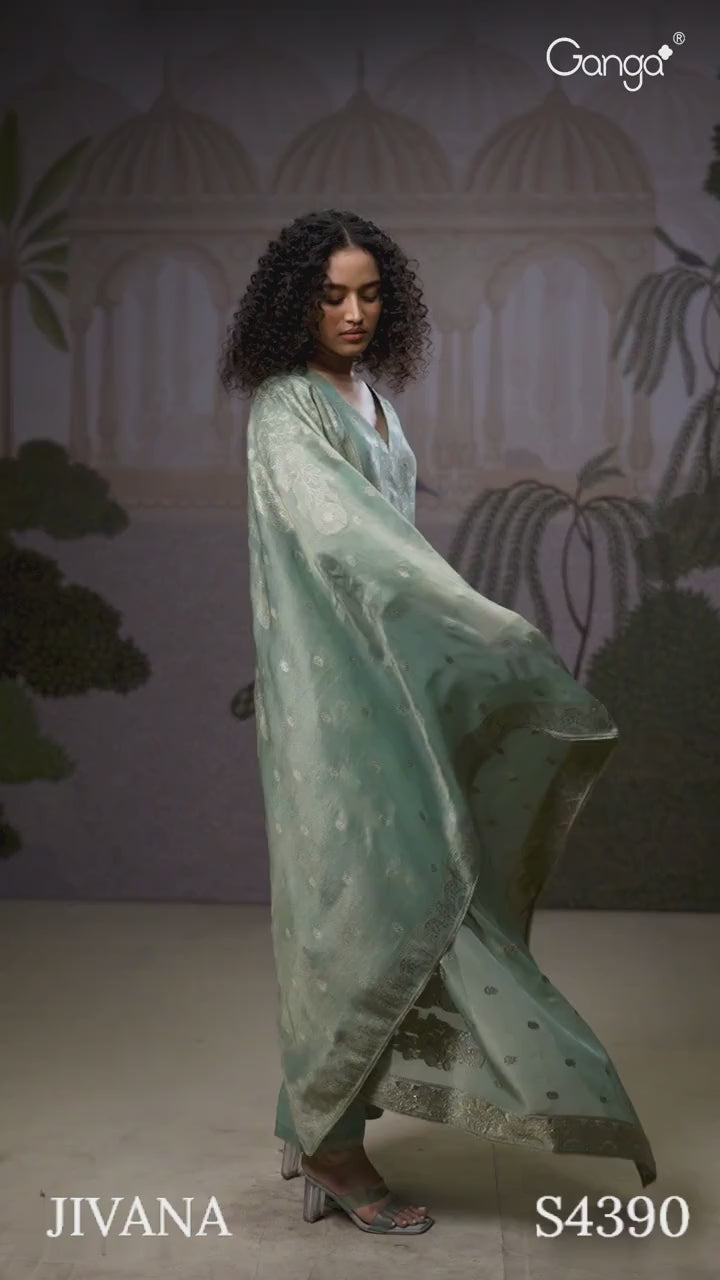 BUY GANGA SUITS ONLINE SALE GANGA JIVANA S4390 PREMIUM SUIT VIDEO