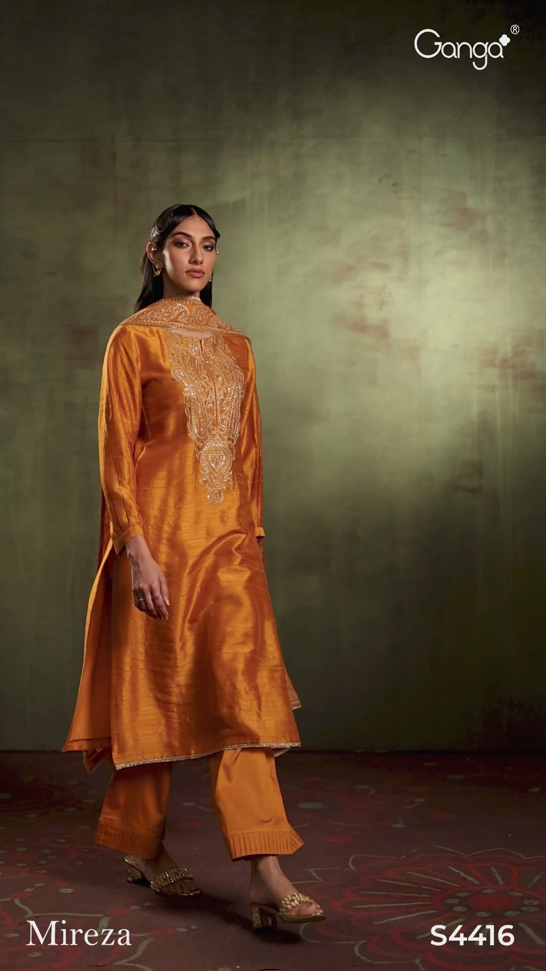 BUY GANGA SUITS ONLINE GANGA MIREZA S4416 LATEST DESIGN VIDEO