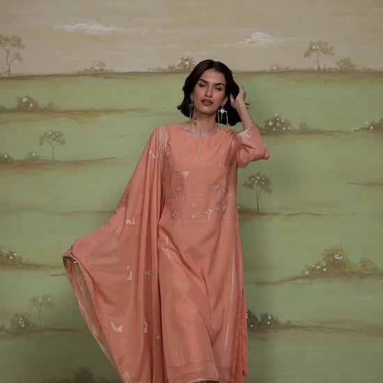BUY GANGA SUITS GANGA LIYAH S4485 FABRIC DETAIL VIDEO