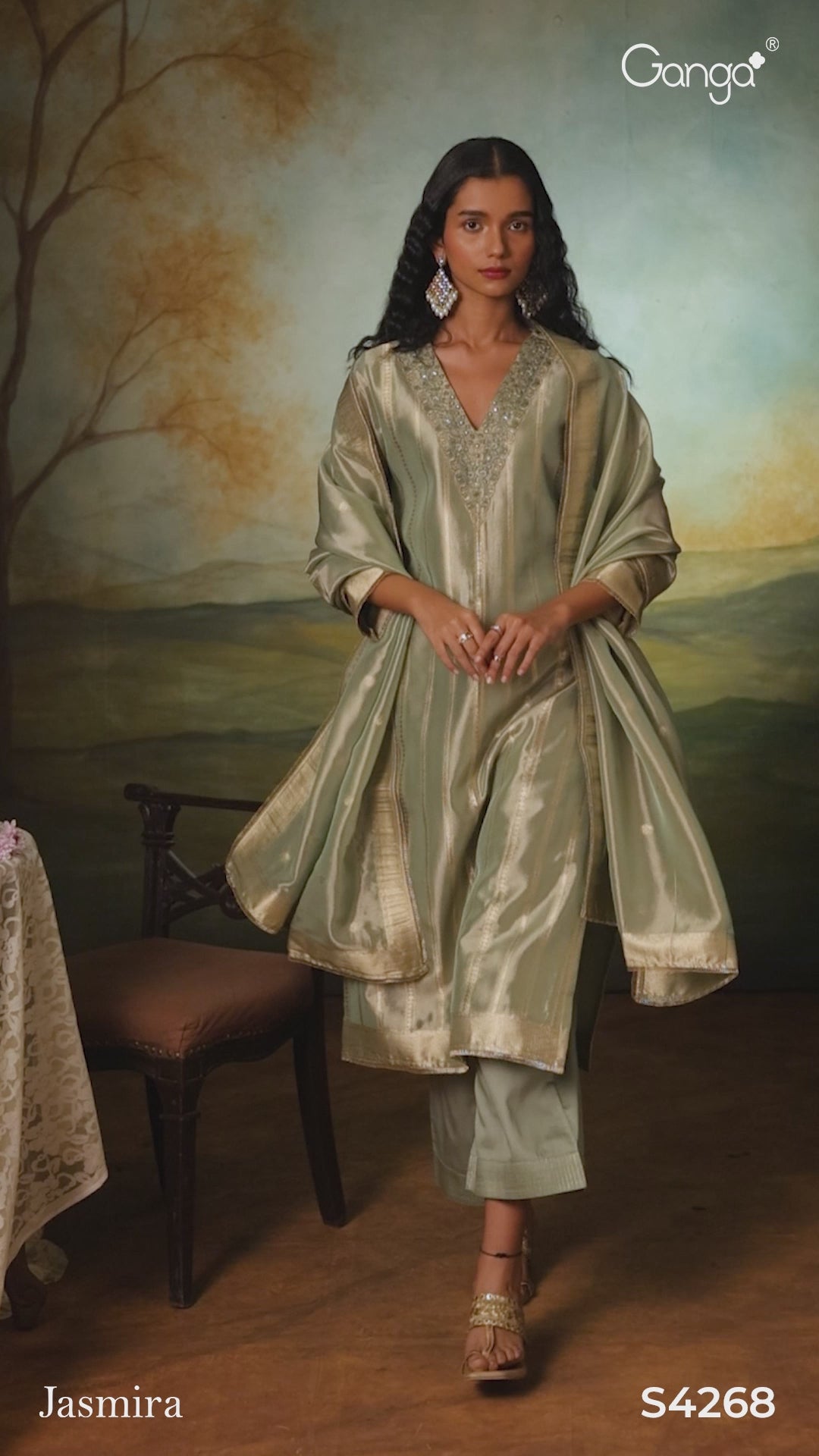 BUY GANGA SUITS ONLINE SALE GANGA JASMIRA S4268 VIDEO